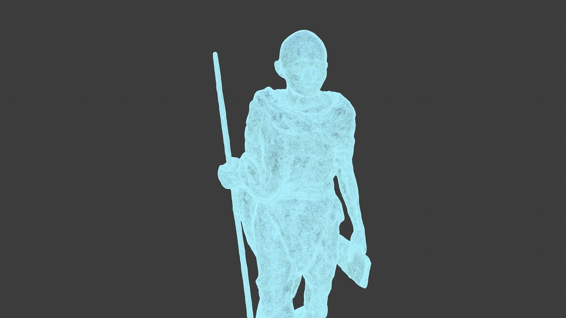 Ceramic Gandhi 3DP 3D print model_10