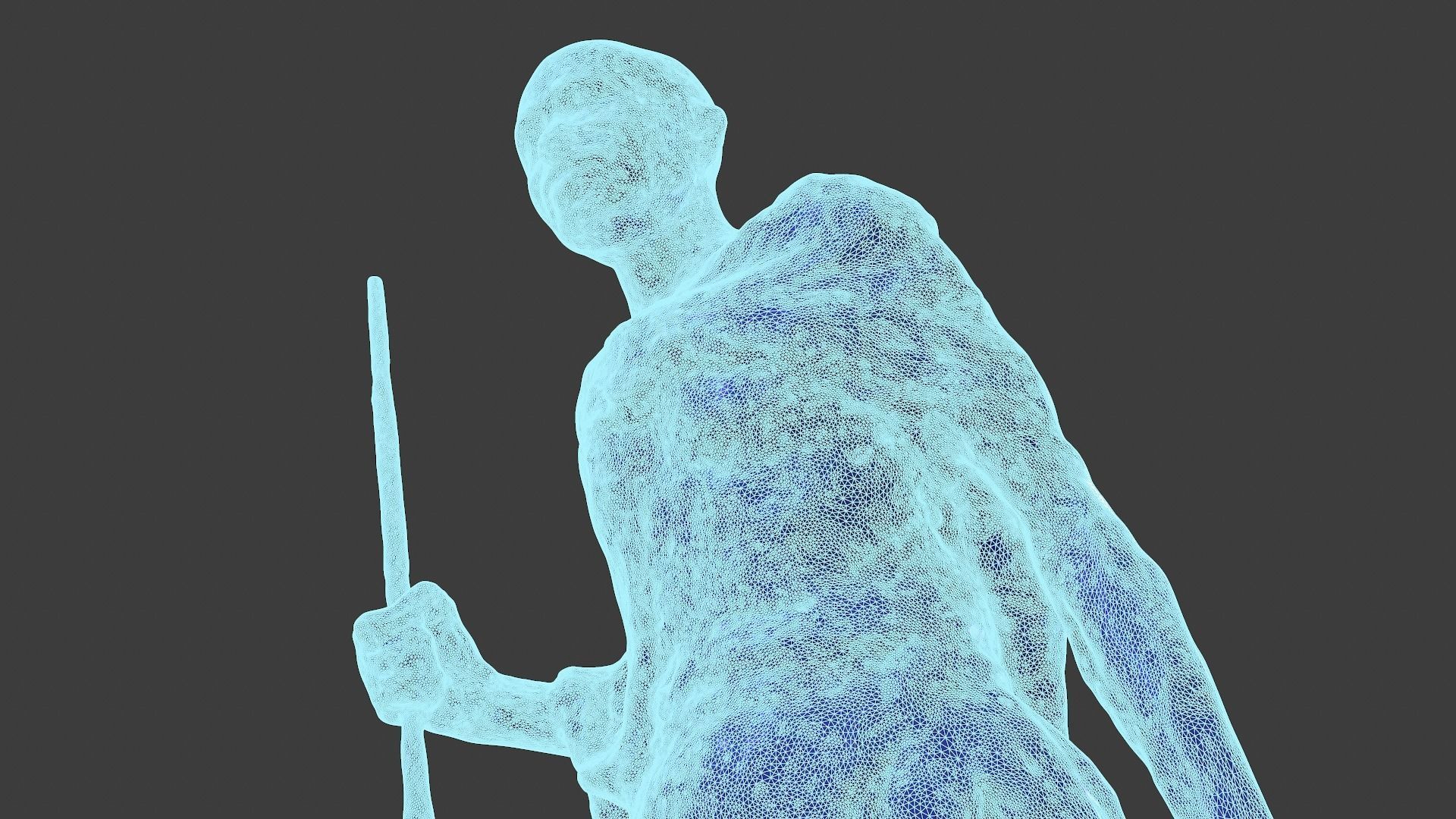 Ceramic Gandhi 3DP 3D print model_14