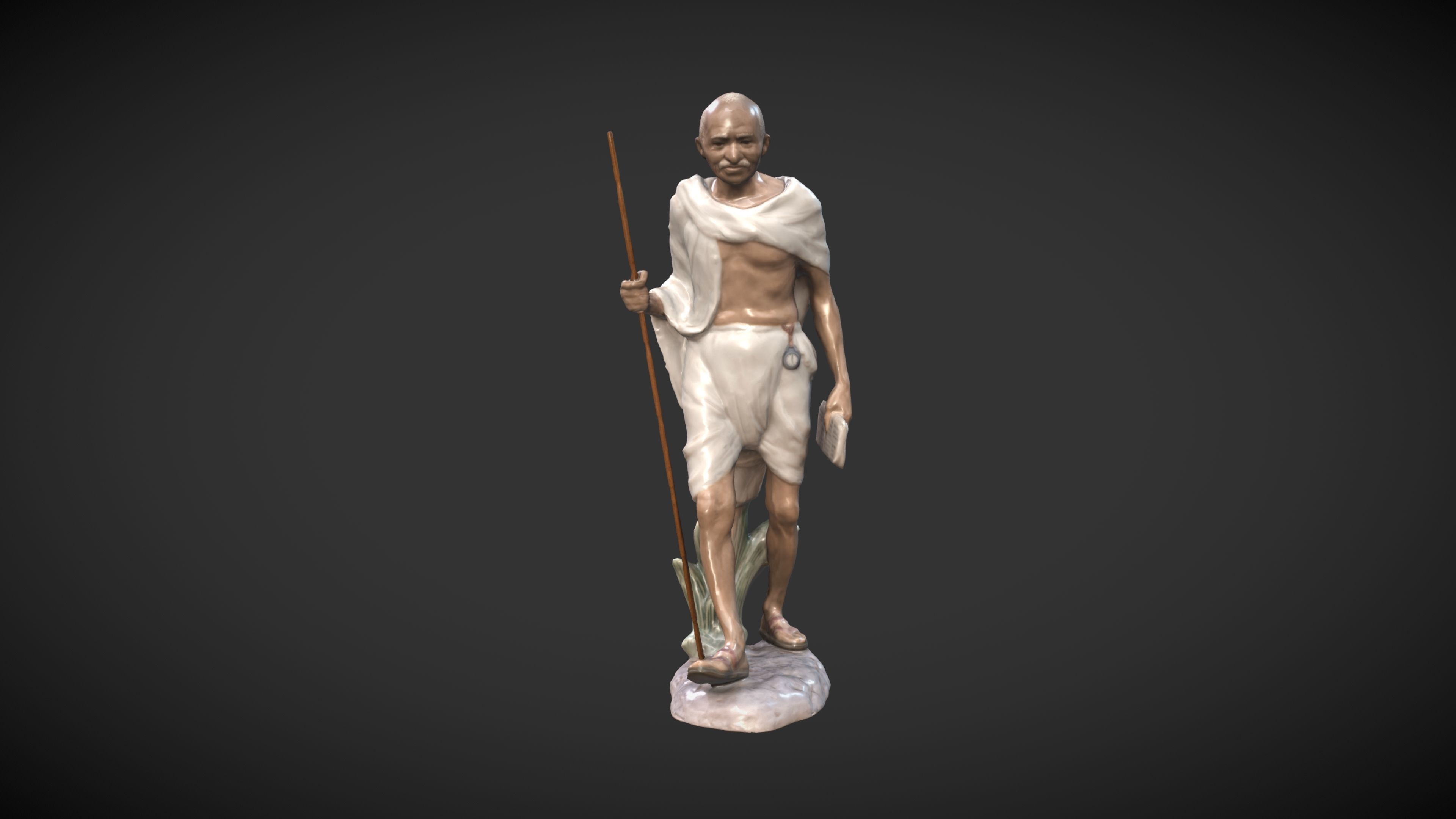 Ceramic Gandhi 3DP 3D print model_22