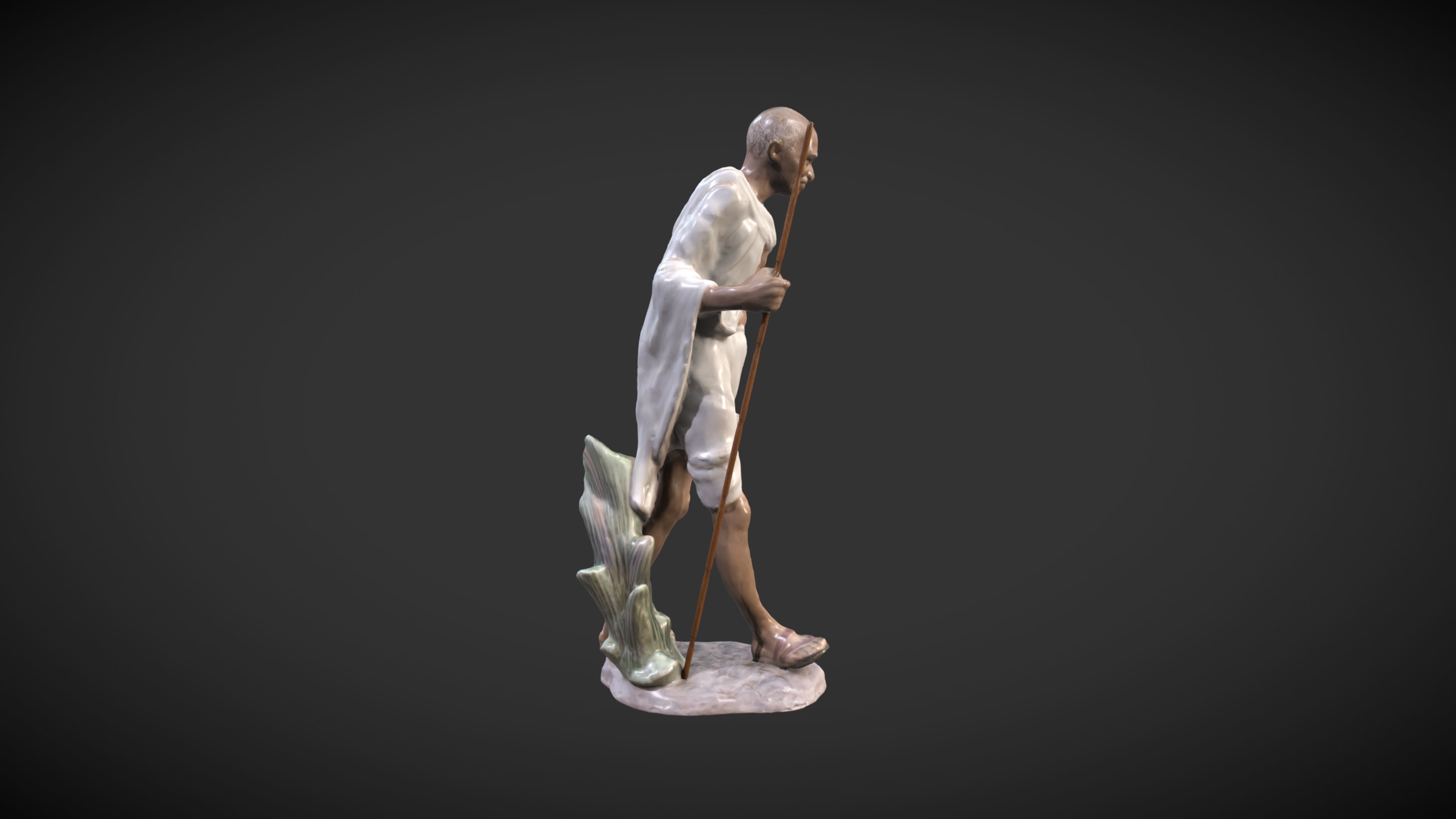 Ceramic Gandhi 3DP 3D print model_23