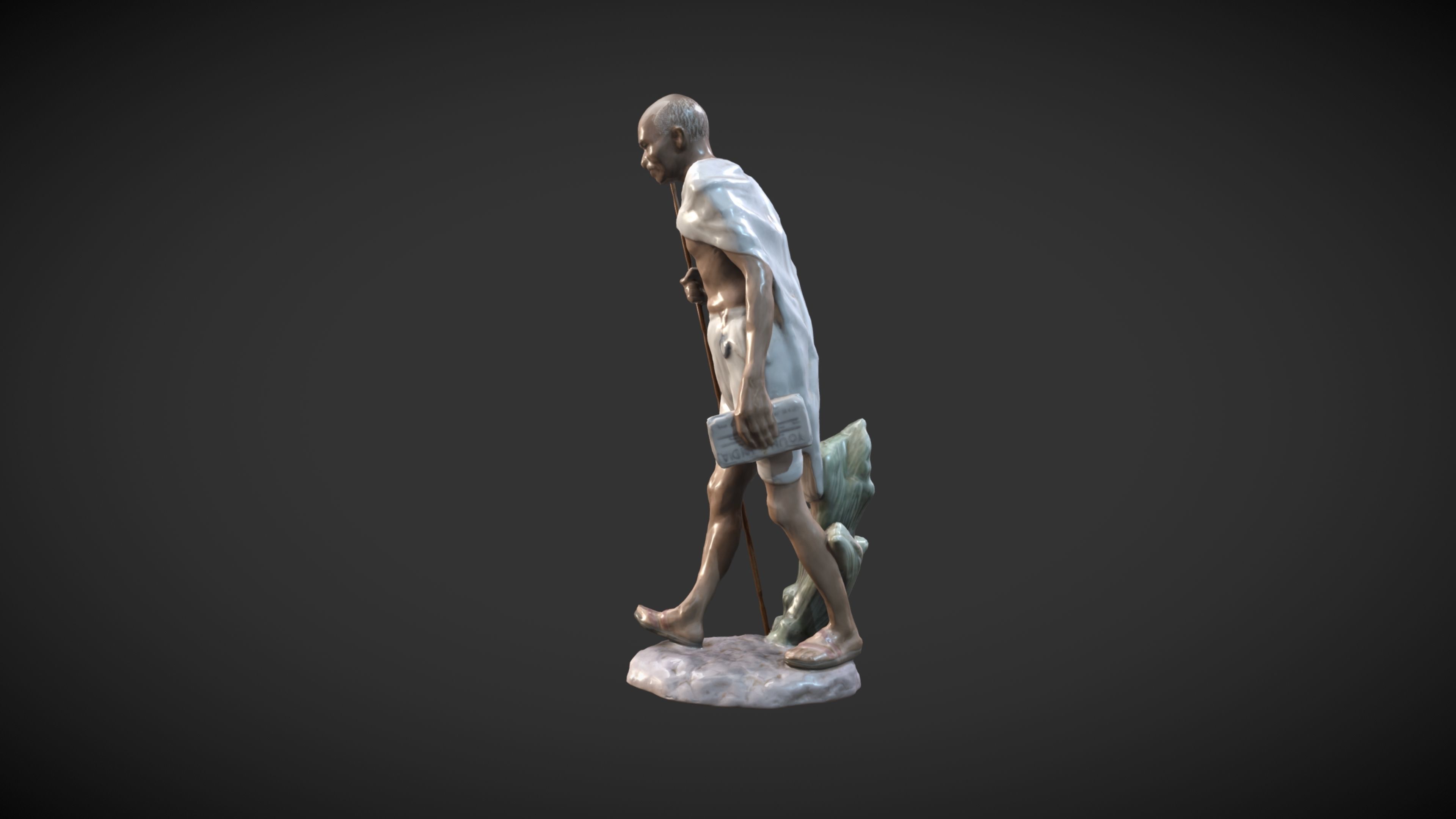 Ceramic Gandhi 3DP 3D print model_25