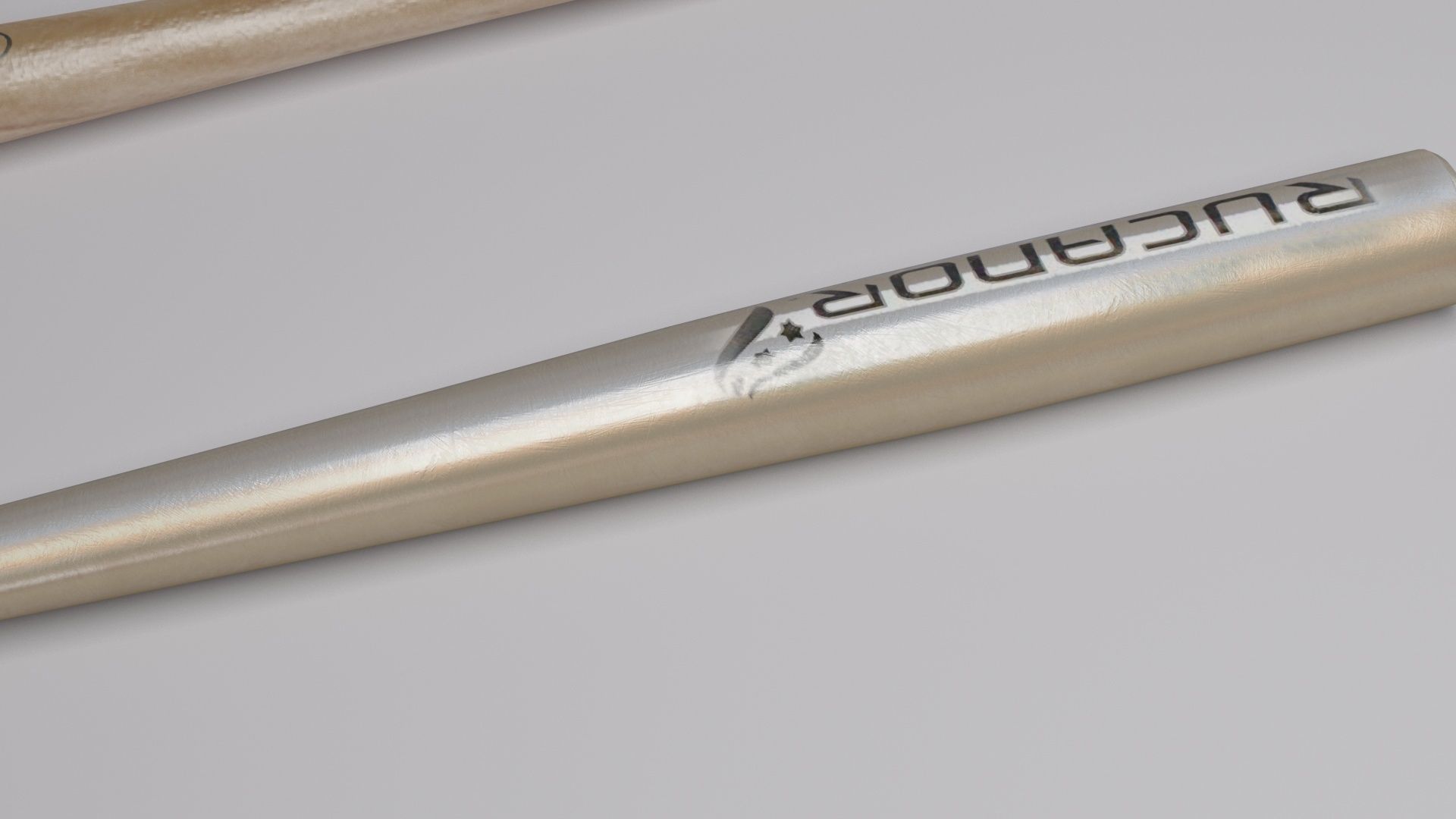 baseball bat wood and steel Low-poly 3D model_7