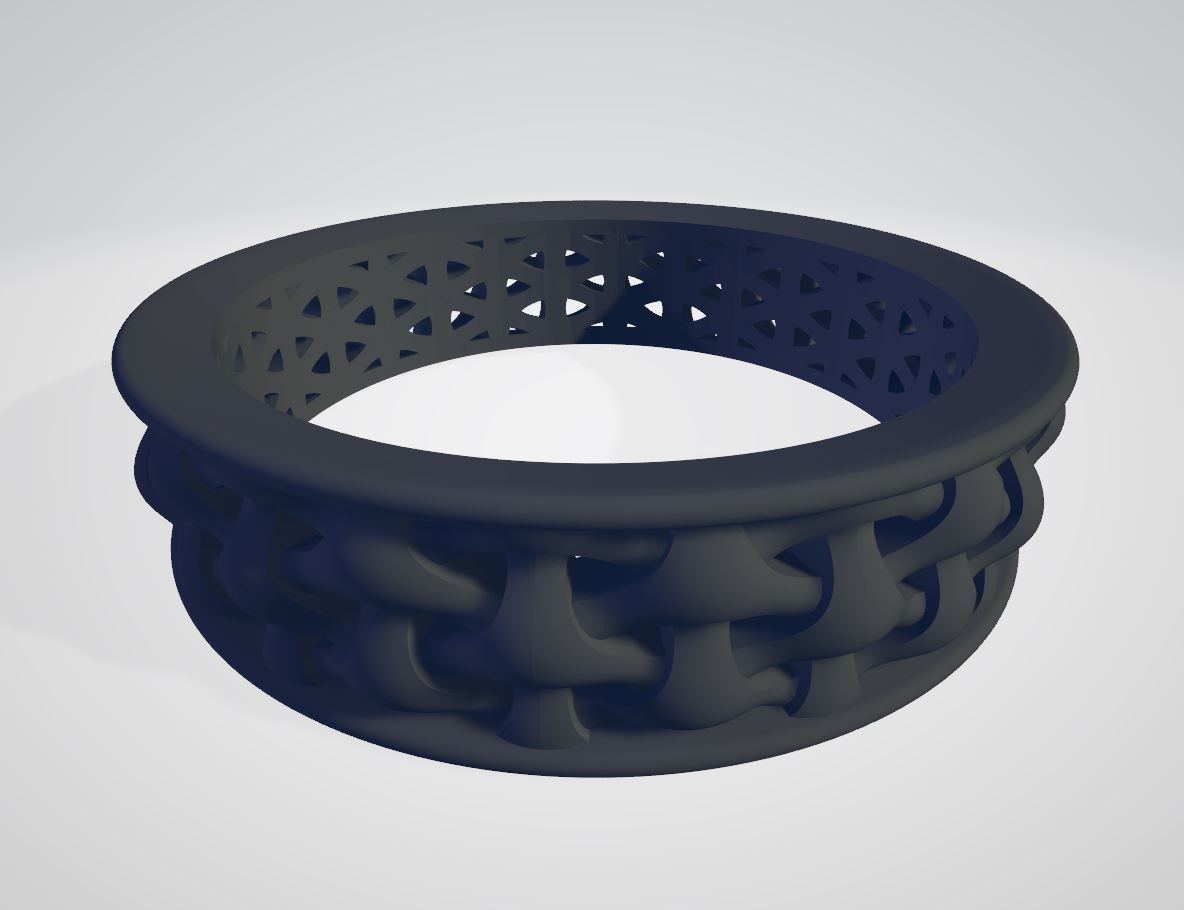 Pattern Ring 3D print model_3