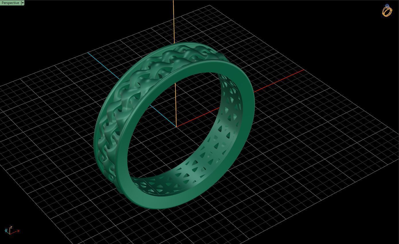 Pattern Ring 3D print model_6