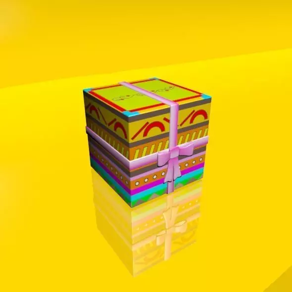 Gift Box 01 3D model_0