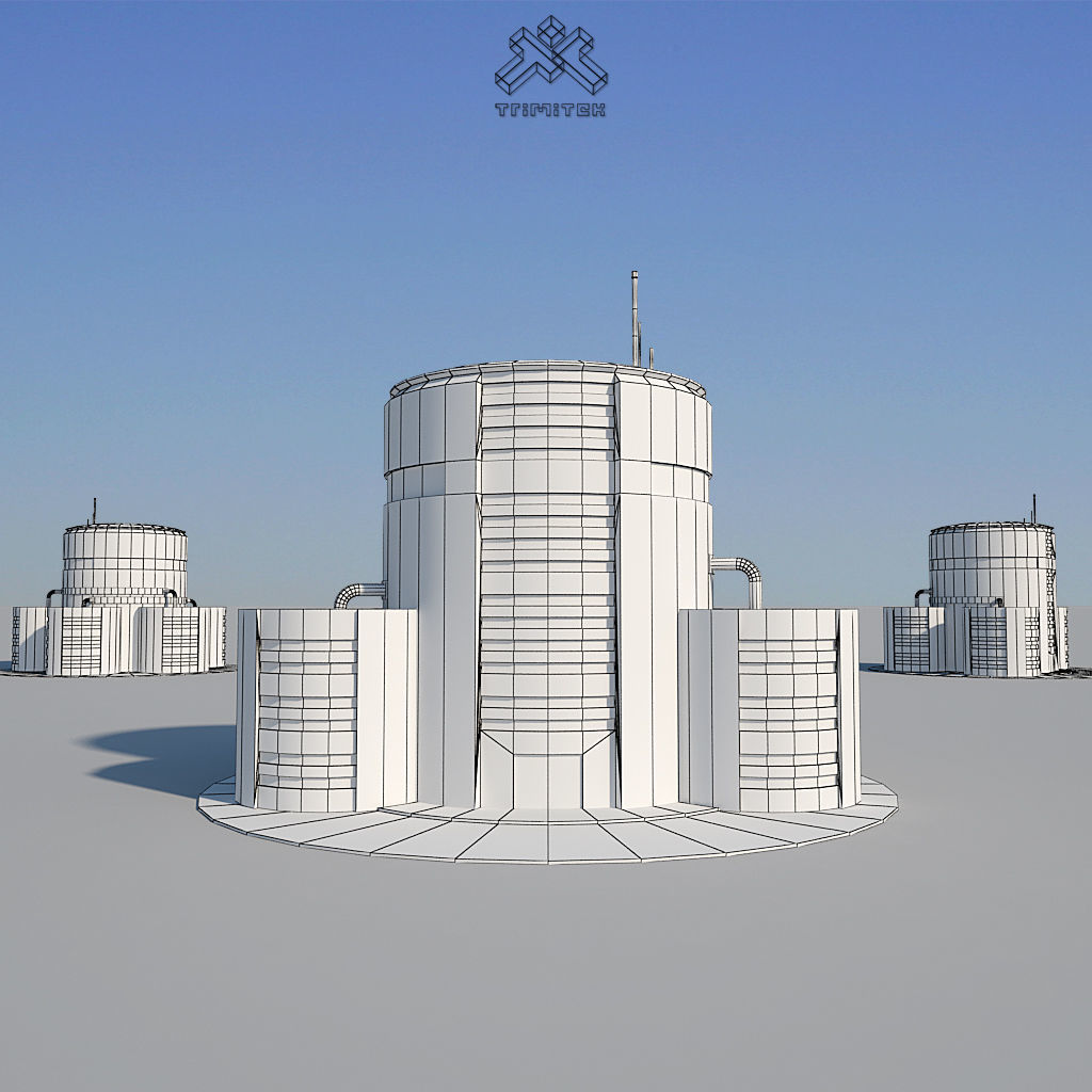 Low Poly Modern Building Set 01 3D Model Collection_29