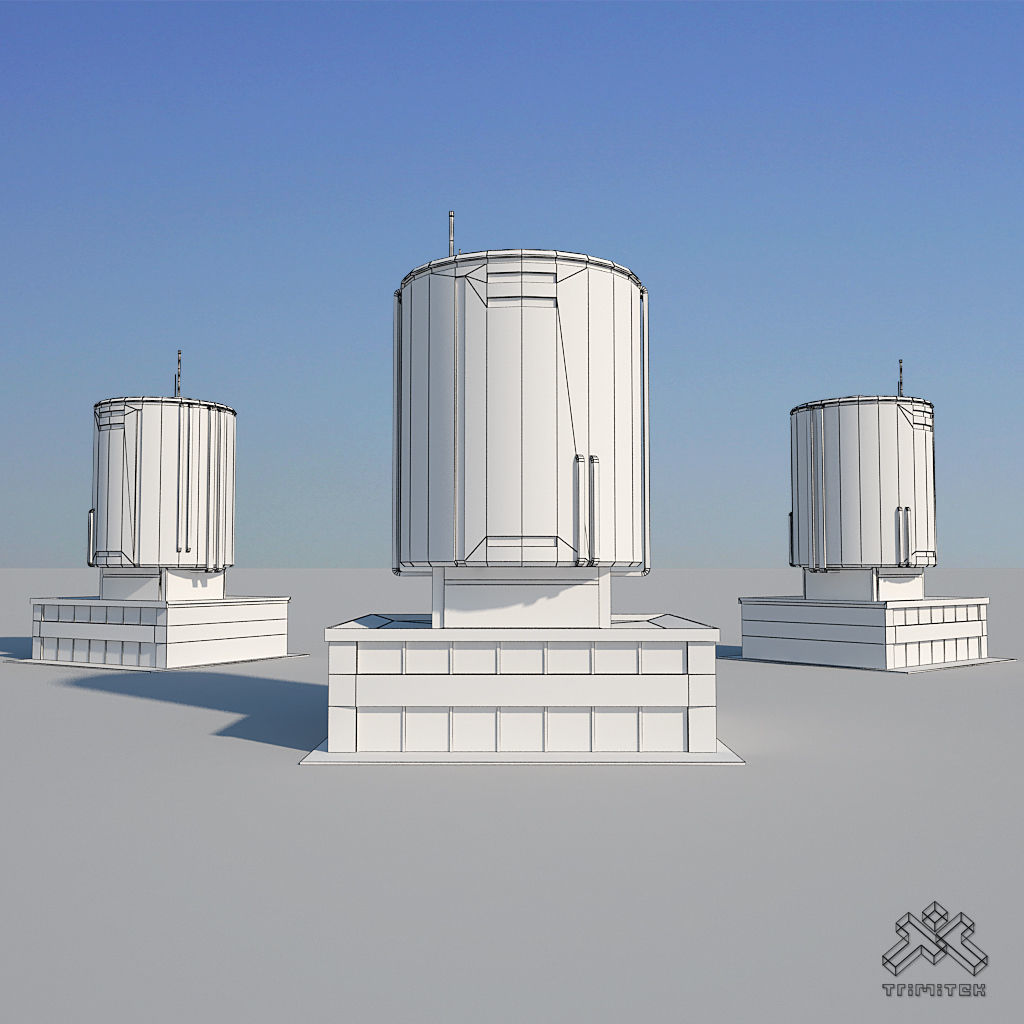 Low Poly Modern Building Set 01 3D Model Collection_23