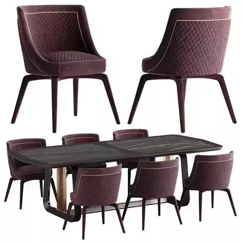 Vittoria Frigerio Perla chair Arquis table set