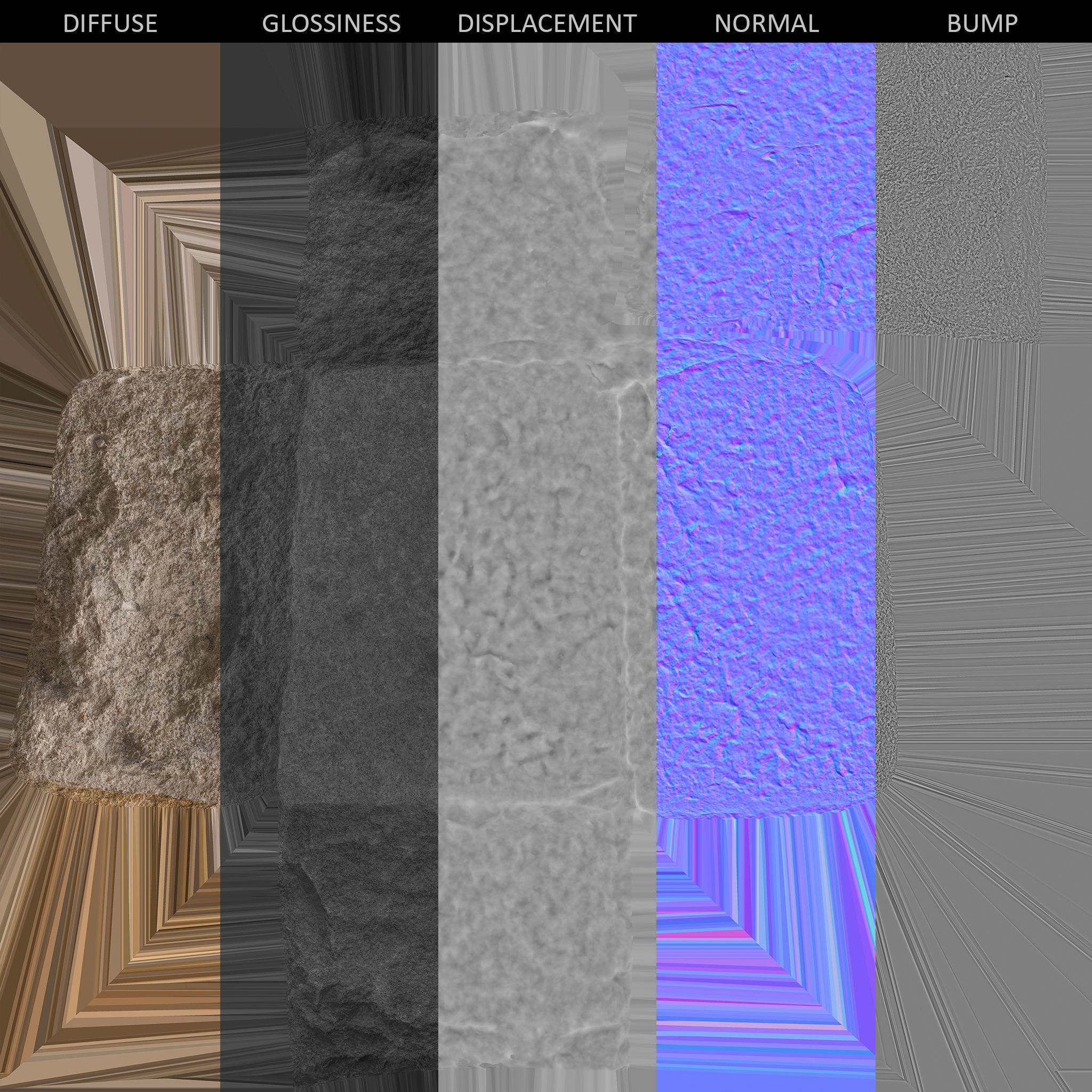 Granite Block Rock - 8K Scan 3D model_9