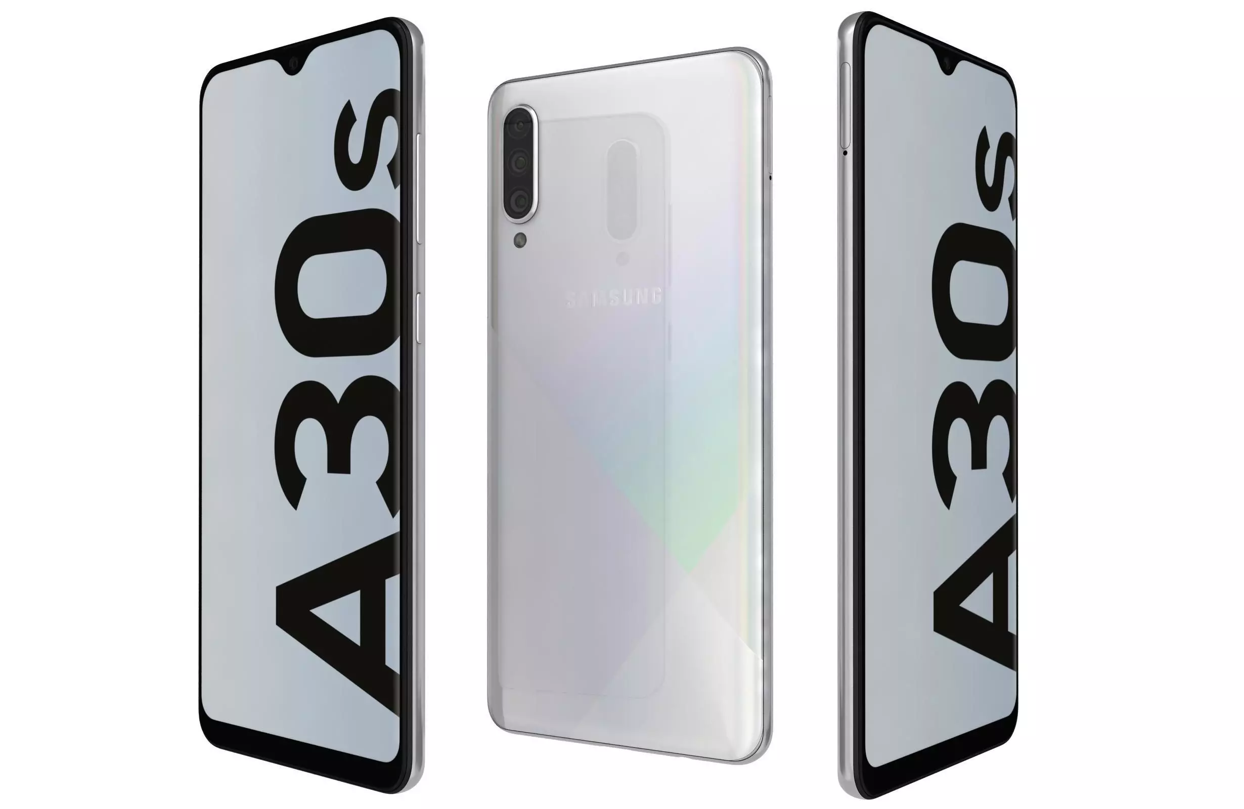 Samsung Galaxy A30s Prism Crush White 3D model_0