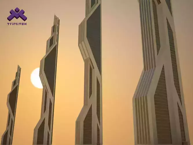 Futuristic Sci-Fi Skyscraper 01 Low-poly 3D model Futuristic Sci-Fi Skyscraper 01 Low-poly 3D model