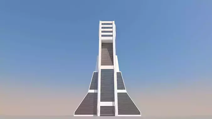 Futuristic Sci-Fi Skyscraper 02 Low-poly 3D model Futuristic Sci-Fi Skyscraper 02 Low-poly 3D model