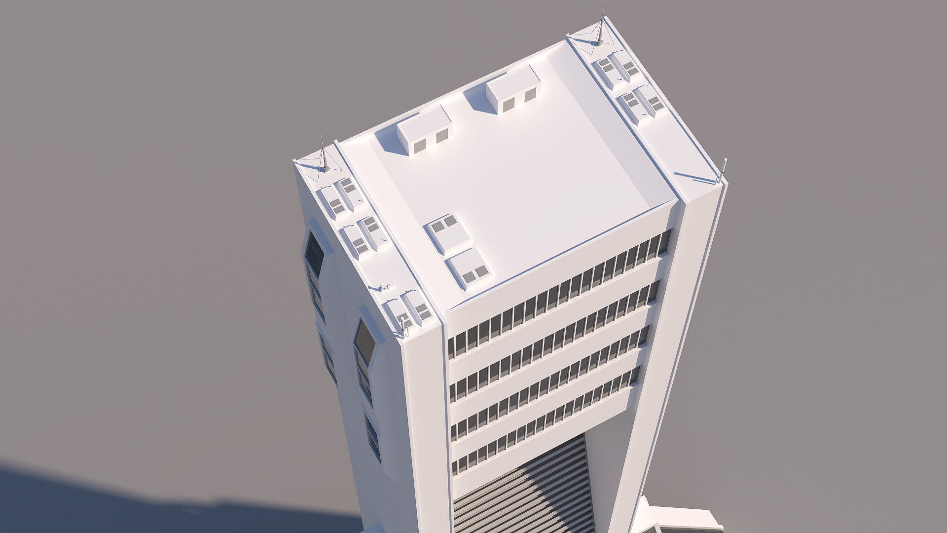 Futuristic Sci-Fi Skyscraper 02 Low-poly 3D model_5
