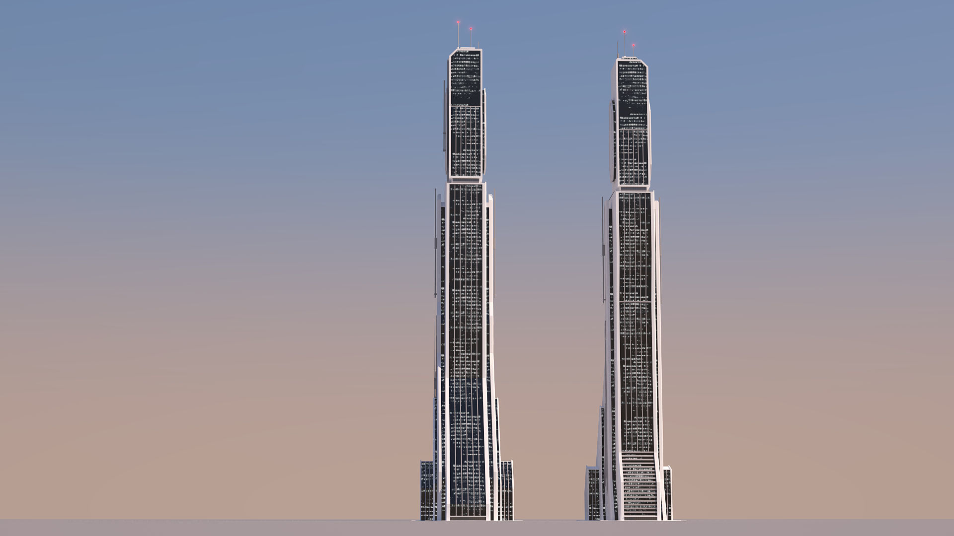 Futuristic Sci-Fi Skyscraper 04 Low-poly 3D model_17