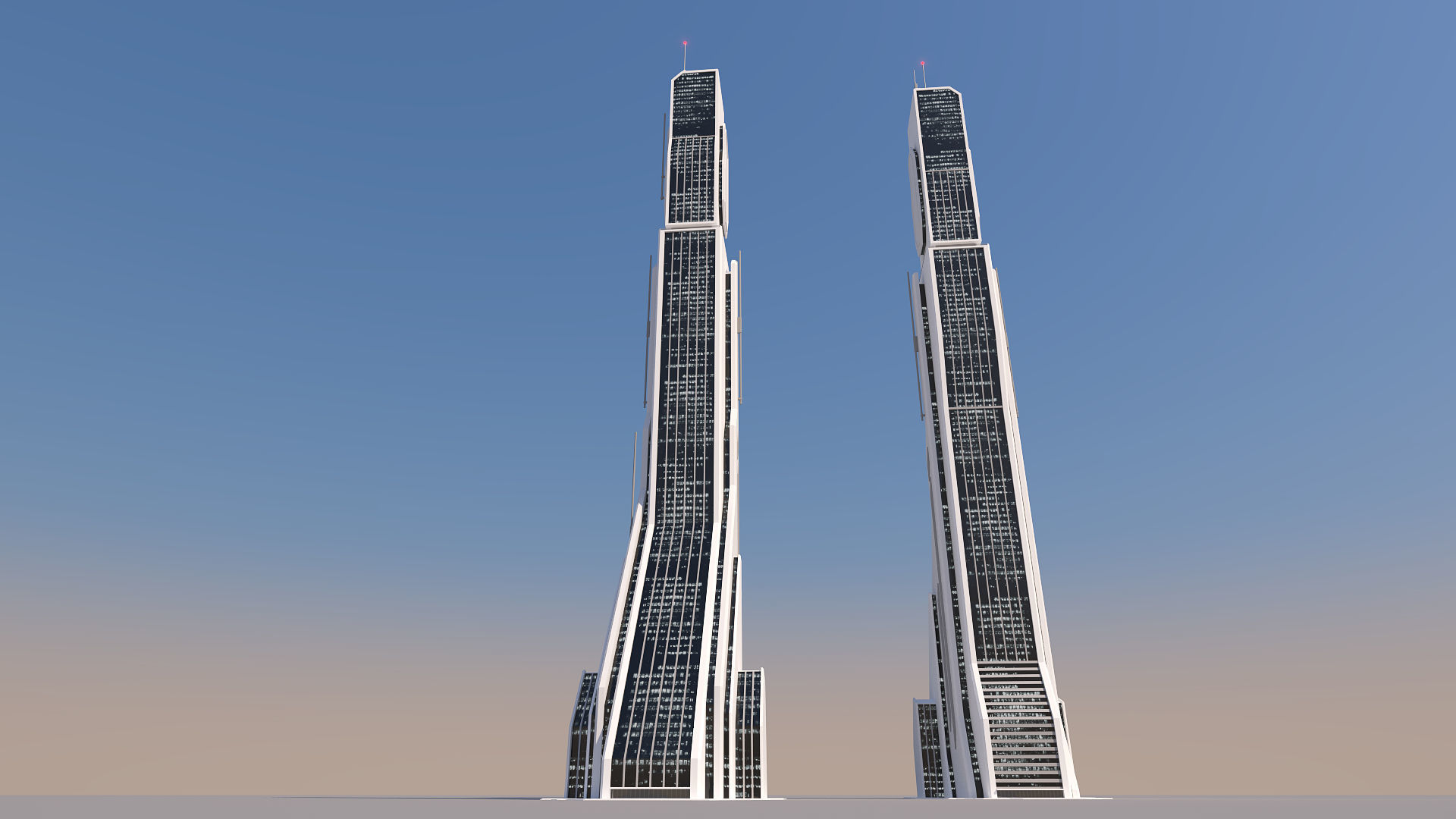 Futuristic Sci-Fi Skyscraper 04 Low-poly 3D model_24