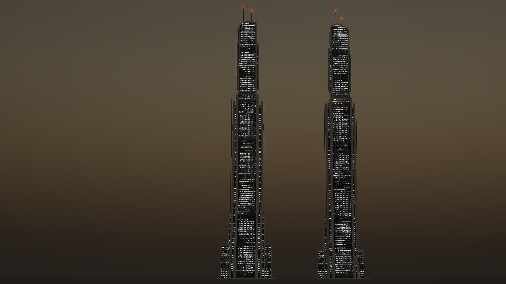Futuristic Sci-Fi Skyscraper 04 Low-poly 3D model_15
