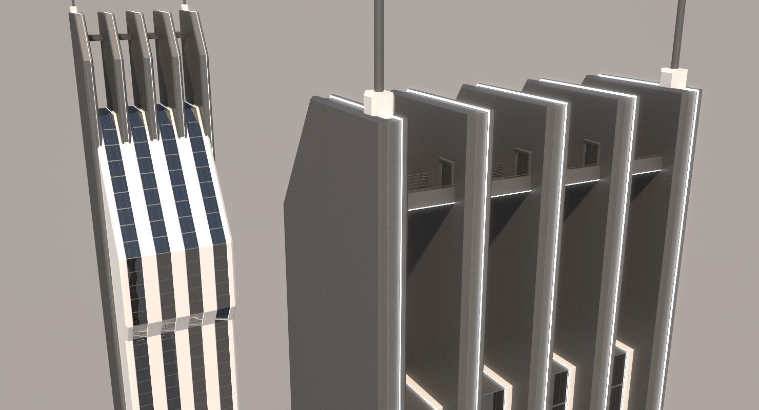 Futuristic Sci-Fi Skyscraper 06 3D model_21