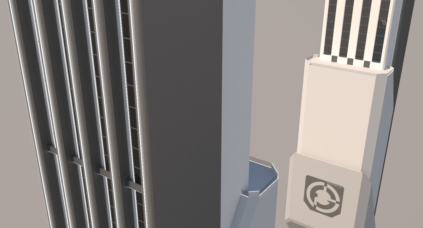 Futuristic Sci-Fi Skyscraper 06 3D model_18