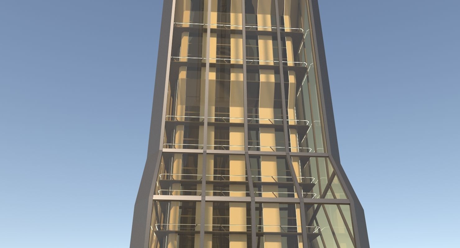 Futuristic Sci-Fi Skyscraper 06 3D model_12