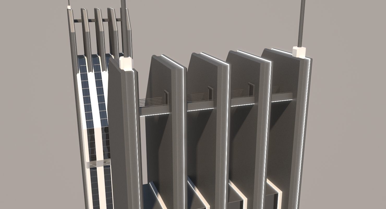 Futuristic Sci-Fi Skyscraper 06 3D model_20
