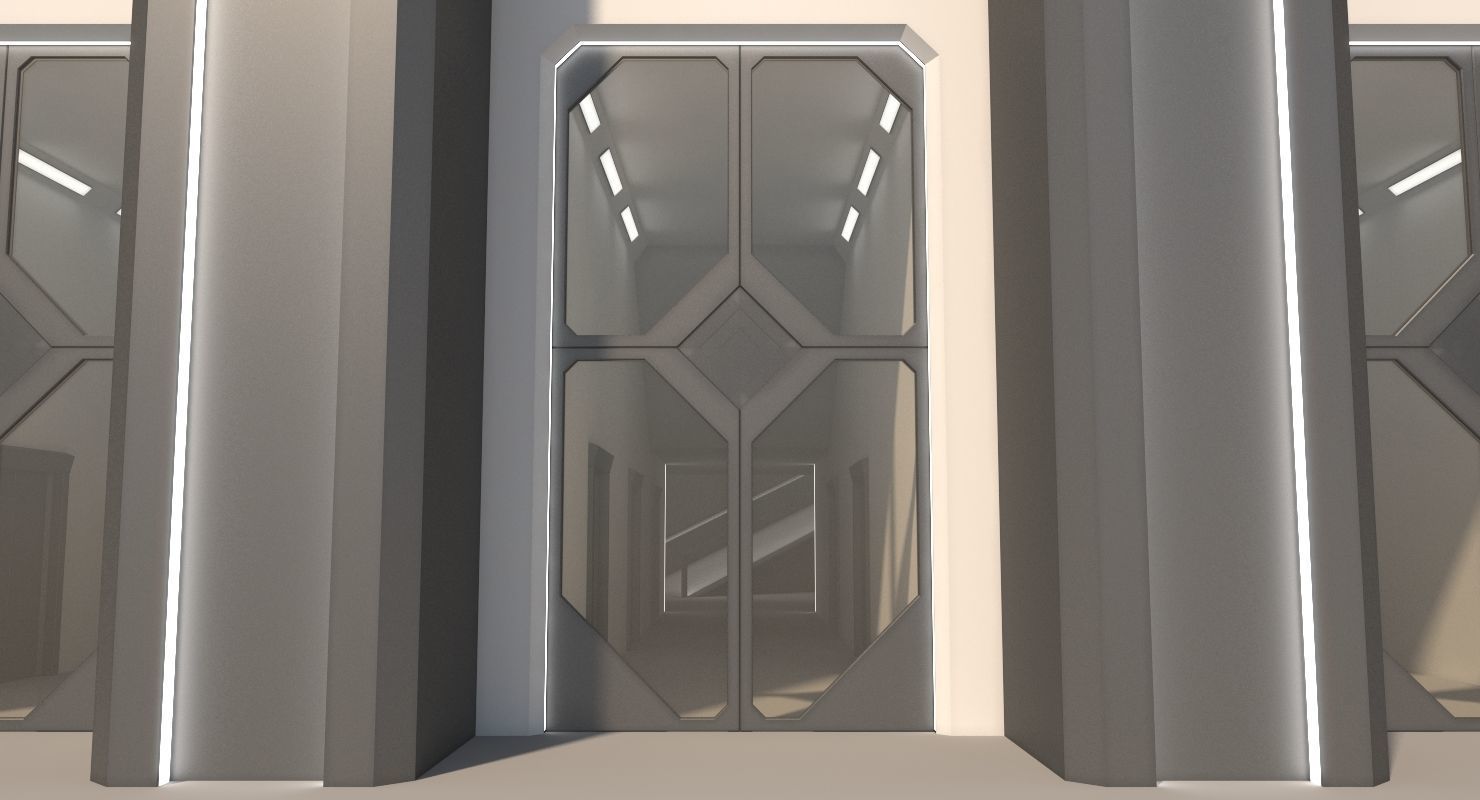 Futuristic Sci-Fi Skyscraper 06 3D model_7