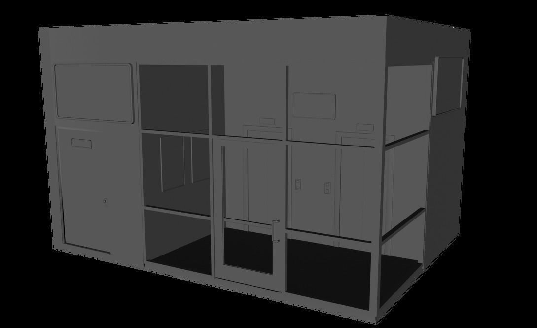 Elevator Lobby 3D model_7