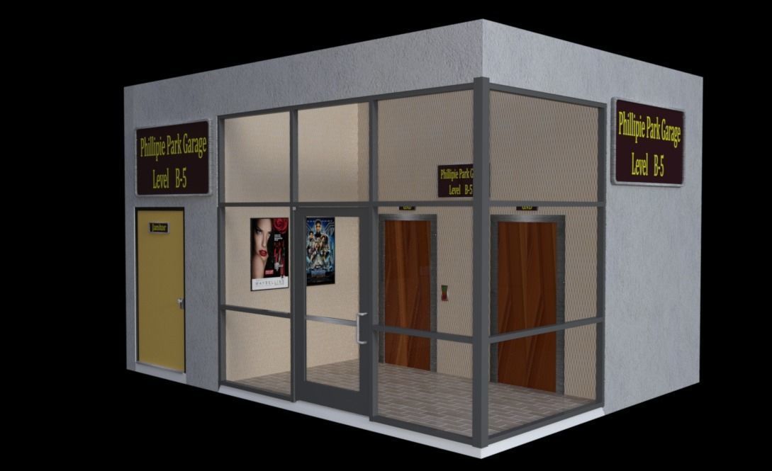 Elevator Lobby 3D model_1