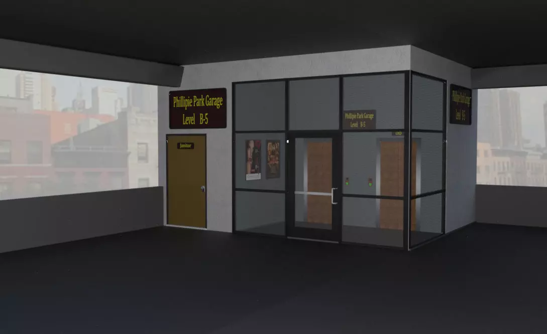 Elevator Lobby 3D model_0