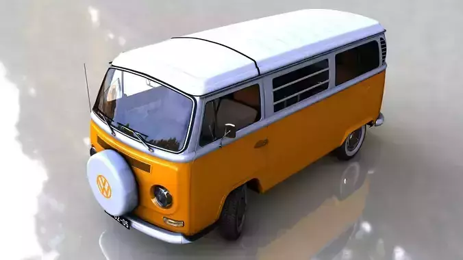 VOLKSWAGEN T2 WESTFALIA CAMPER 1968 3D model