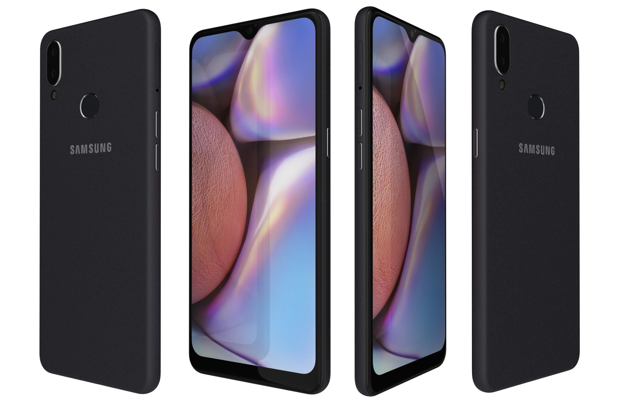 Samsung Galaxy A10s Black 3D model_2
