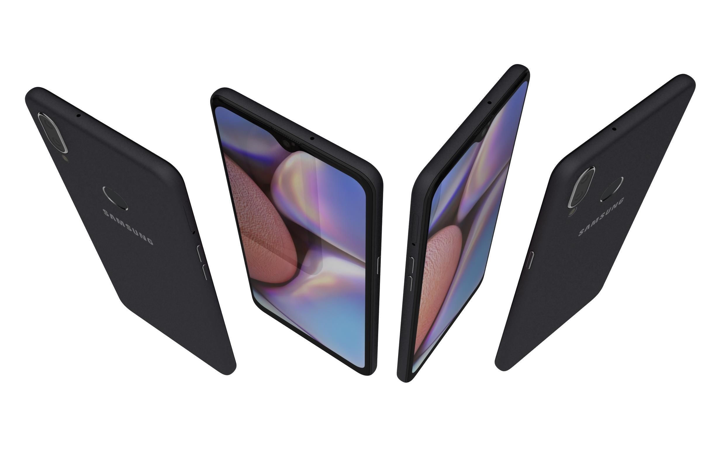 Samsung Galaxy A10s Black 3D model_11