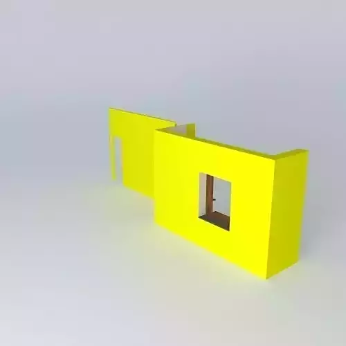 Walk in wooden closet Free 3D model
