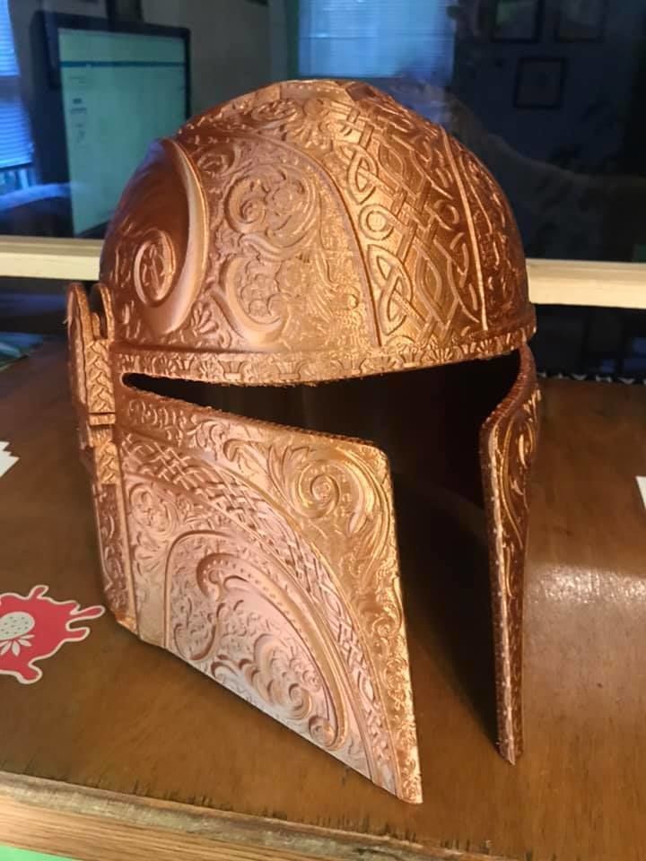 Deluxe Mandalorian Helmet 3D Print Ready 3D model_3