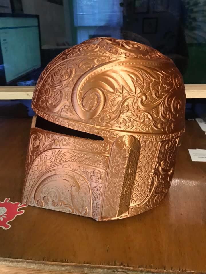 Deluxe Mandalorian Helmet 3D Print Ready 3D model_2