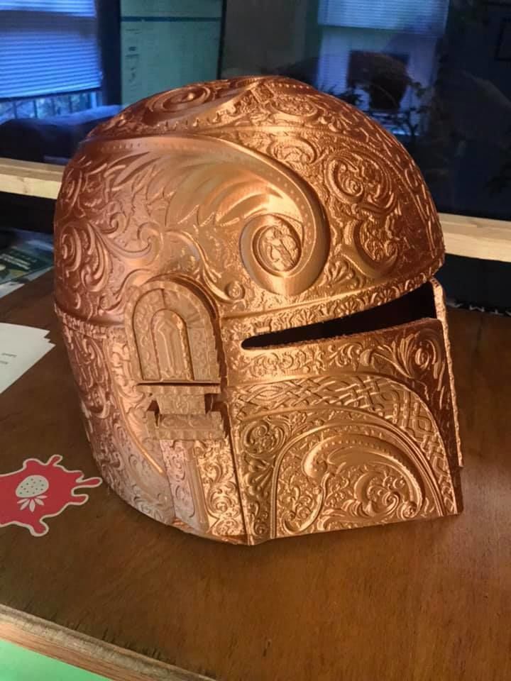 Deluxe Mandalorian Helmet 3D Print Ready 3D model_4