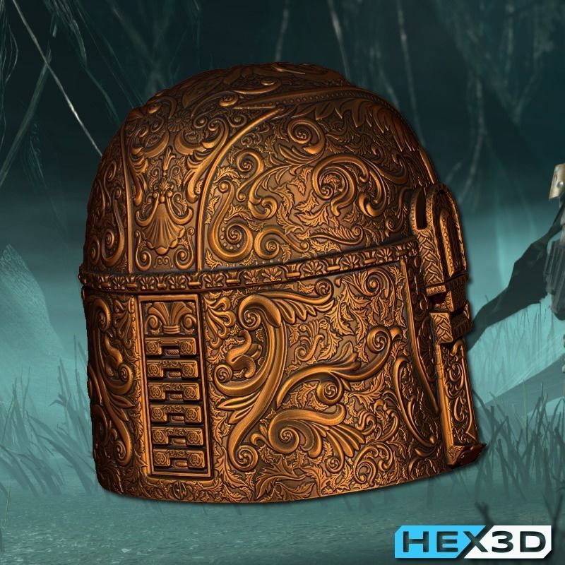 Deluxe Mandalorian Helmet 3D Print Ready 3D model_5