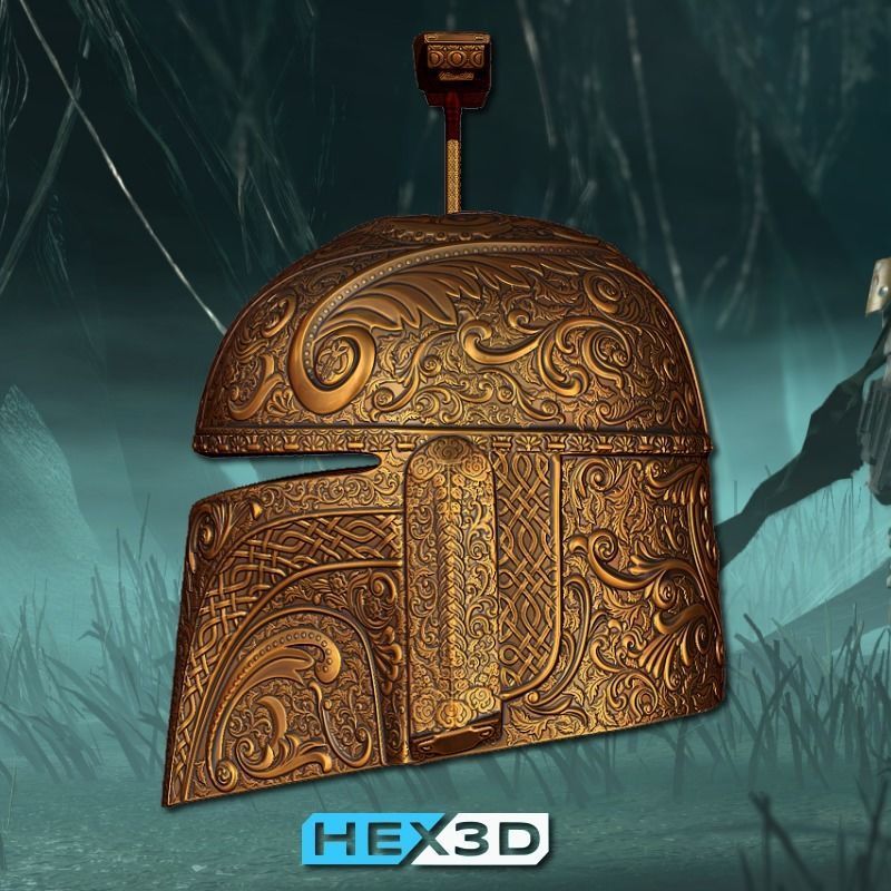 Deluxe Mandalorian Helmet 3D Print Ready 3D model_7