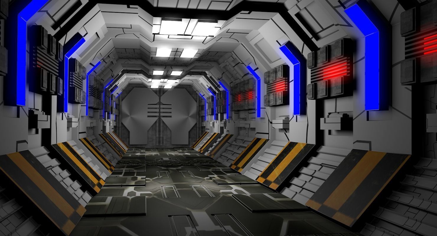 Sci Fi Corridor 3D model_8