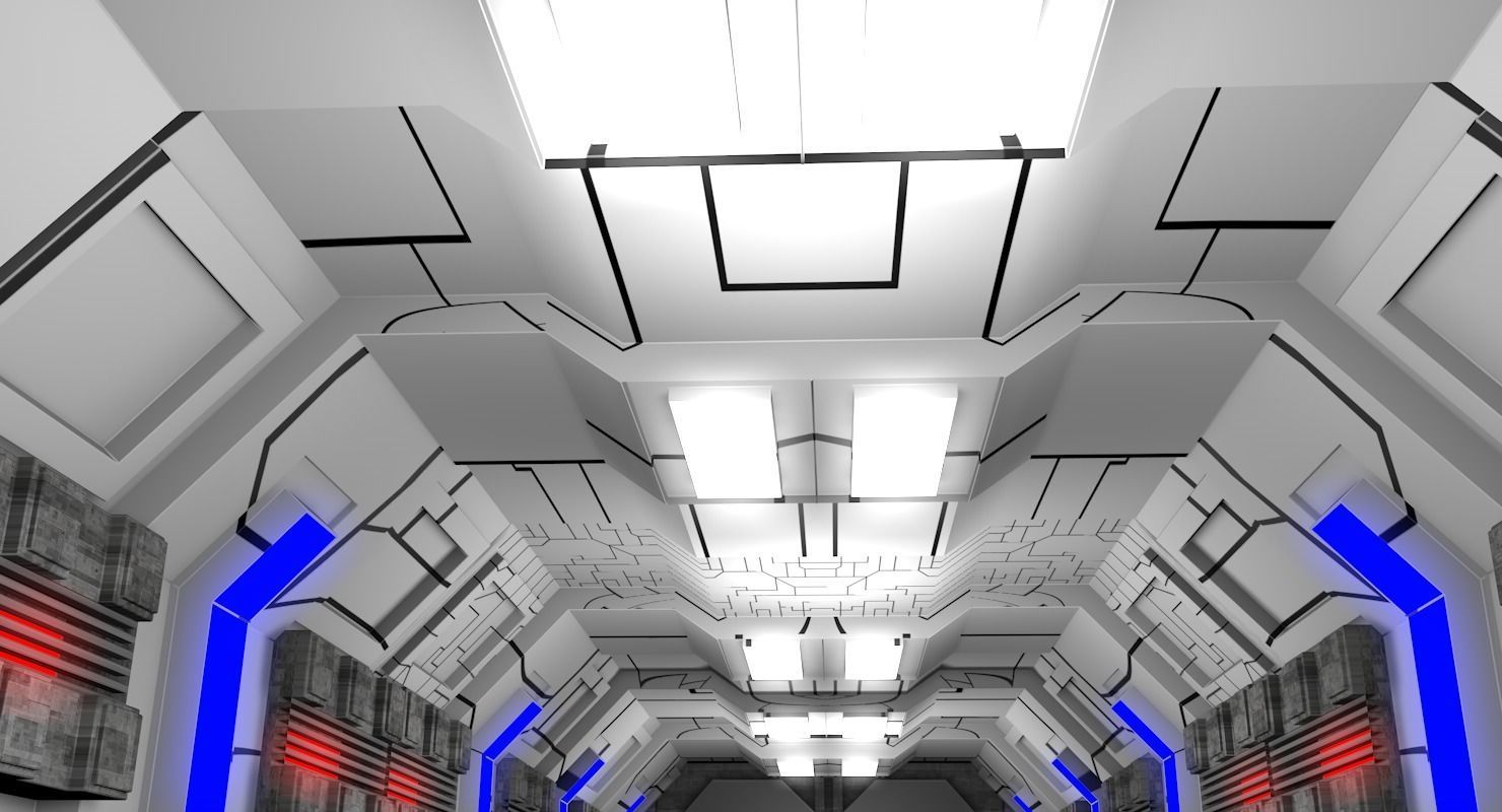 Sci Fi Corridor 3D model_6