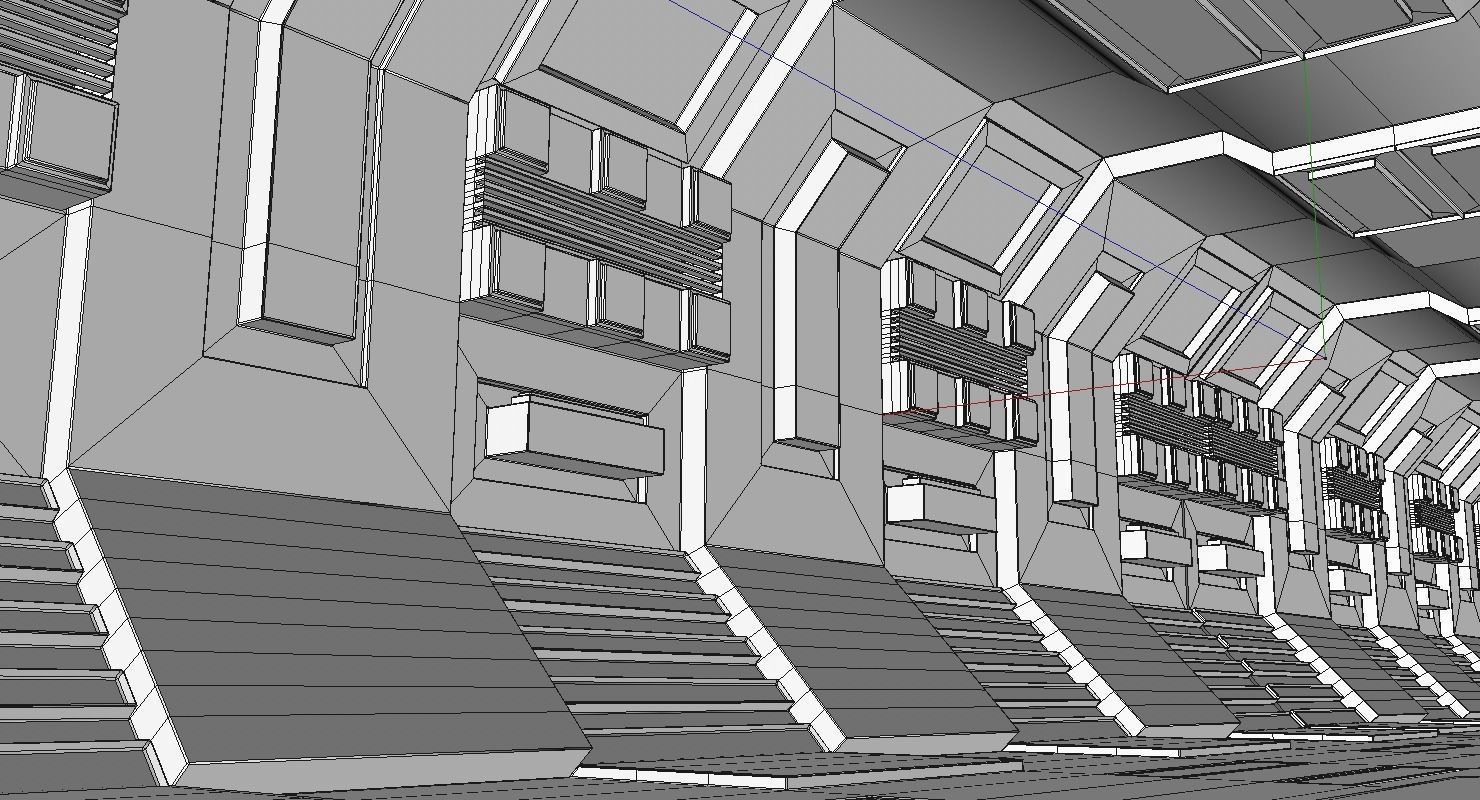Sci Fi Corridor 3D model_9