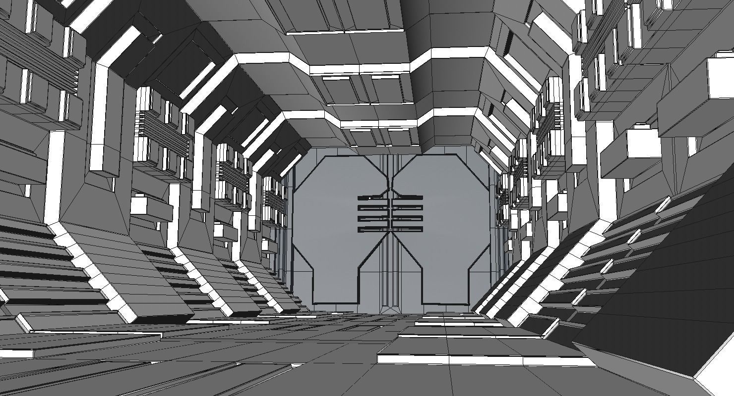 Sci Fi Corridor 3D model_10