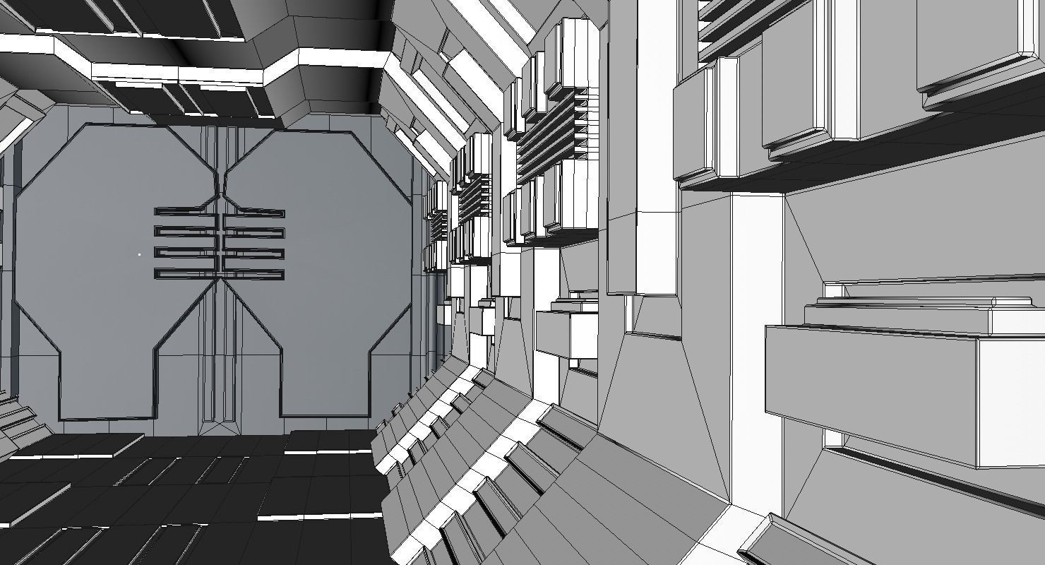 Sci Fi Corridor 3D model_15