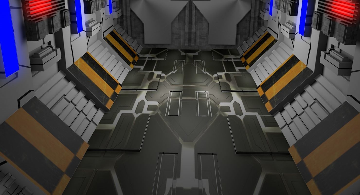 Sci Fi Corridor 3D model_1