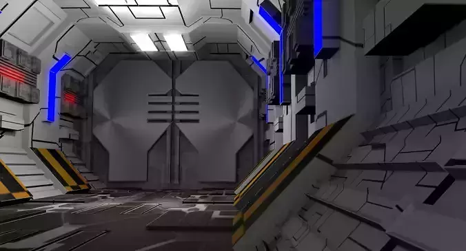 Sci Fi Corridor 3D model Sci Fi Corridor 3D model
