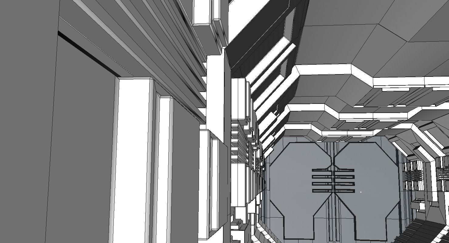 Sci Fi Corridor 3D model_16