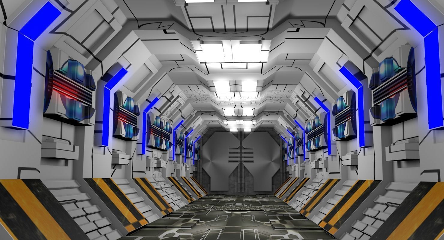 Sci Fi Corridor 3D model_7