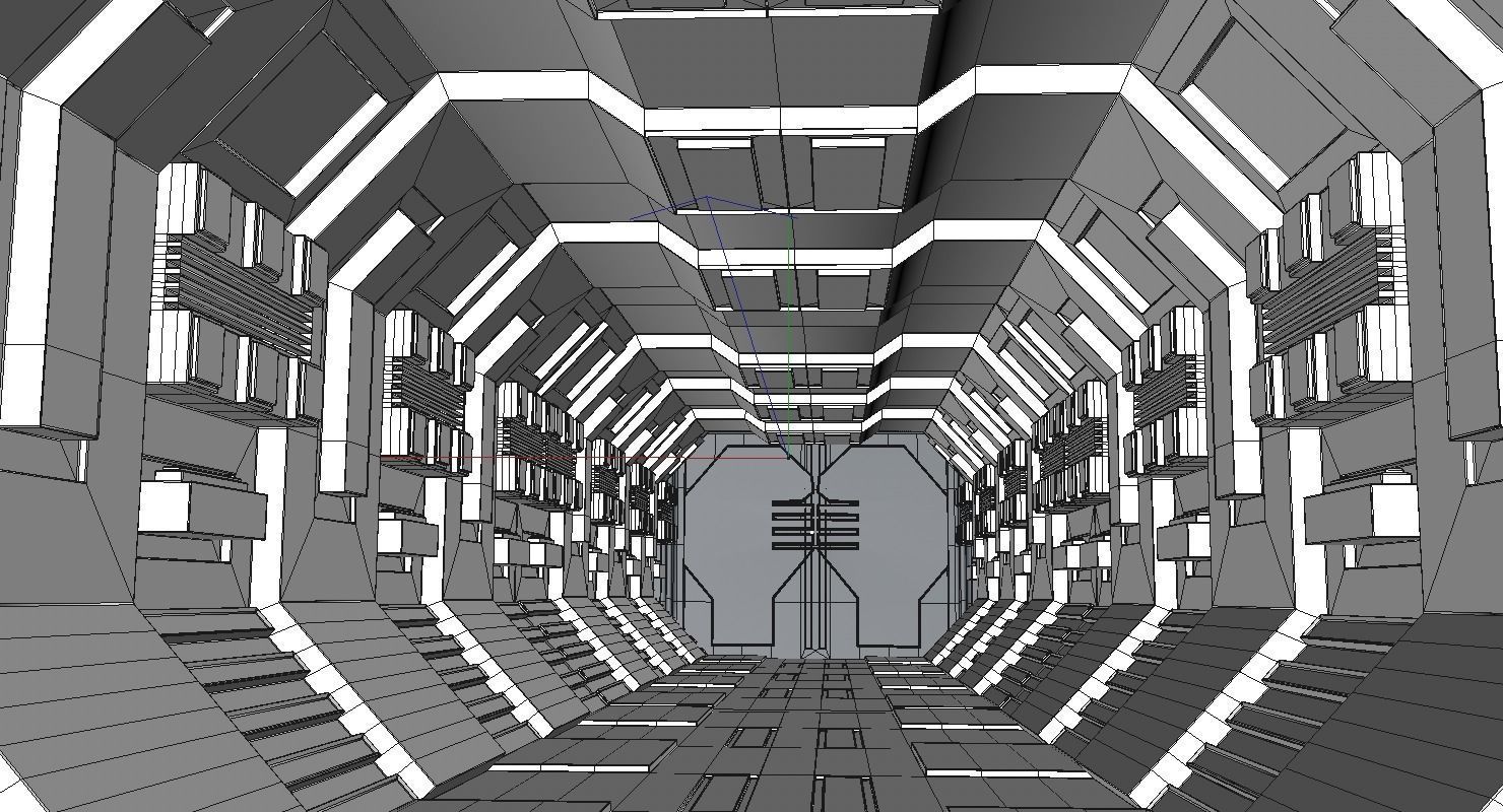 Sci Fi Corridor 3D model_11