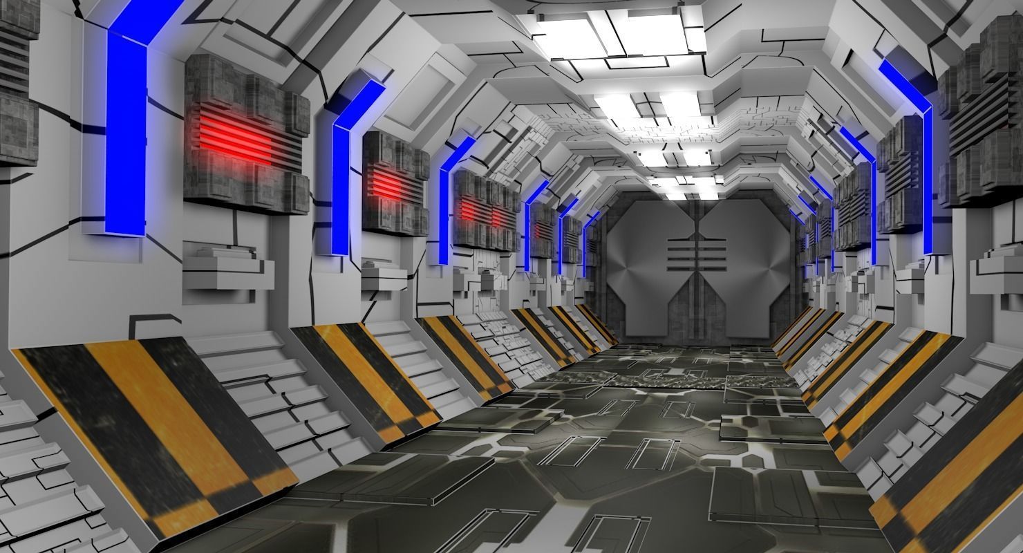 Sci Fi Corridor 3D model_5