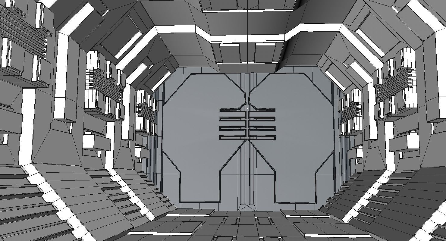 Sci Fi Corridor 3D model_13