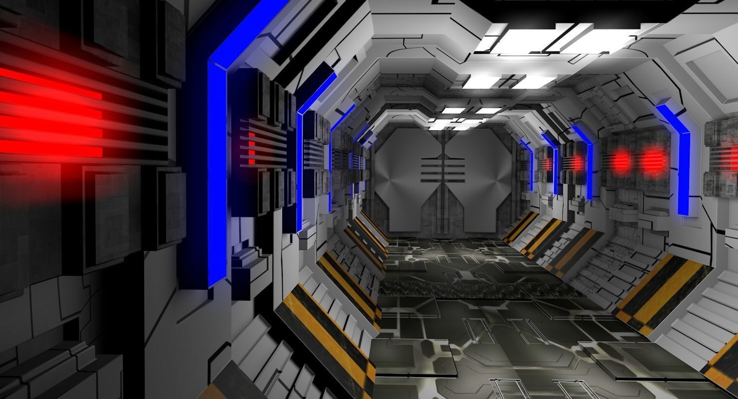 Sci Fi Corridor 3D model_3